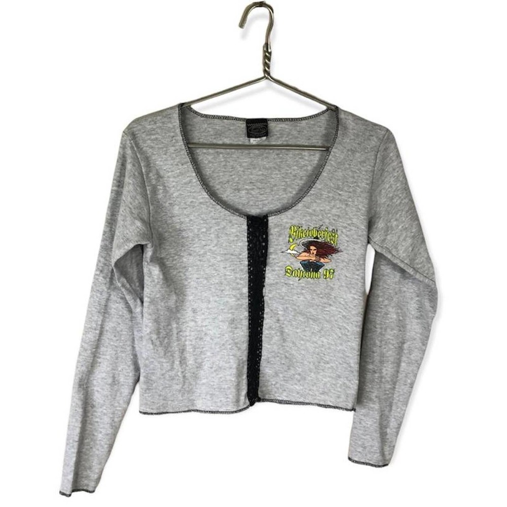 Vintage 97’ Biketoberfest Contrast Stitch Top